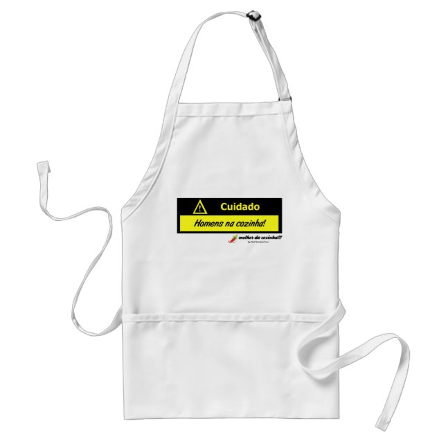 Apron: Cuidado_homens_na_cozinha Adult Apron (Front)