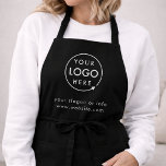 Apron Custom Logo Upload | Business Branded Aprons<br><div class="desc">Create a custom apron with your own logo, slogan, website, or business details using this clean modern design. Perfect for cafés, bakeries, salons, florists, makers, pop ups, market stalls, and small business owners, this personalized apron helps your branding look polished while keeping the design easy to read. The minimalist layout...</div>