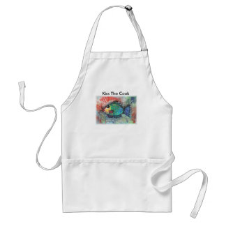 Apron. FISH ART, FISHY, Kiss The Cook Adult Apron