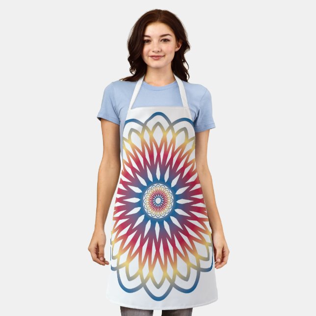 Apron flower mandala design (Worn)