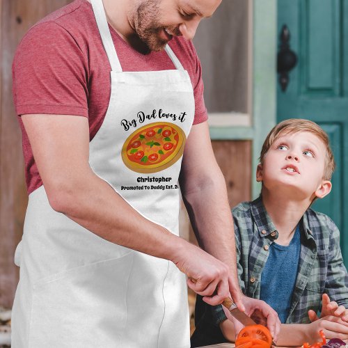 Apron for Dad with pizza