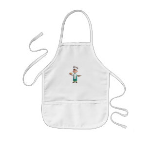 Apron for kids with picture of a funny chef
