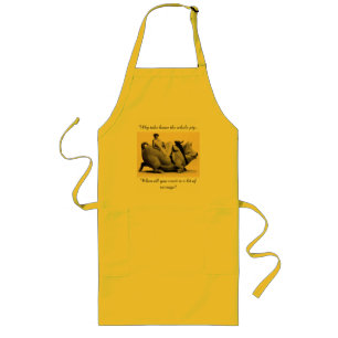 Apron Fun Lady & Vintage Saying why buy the pig?