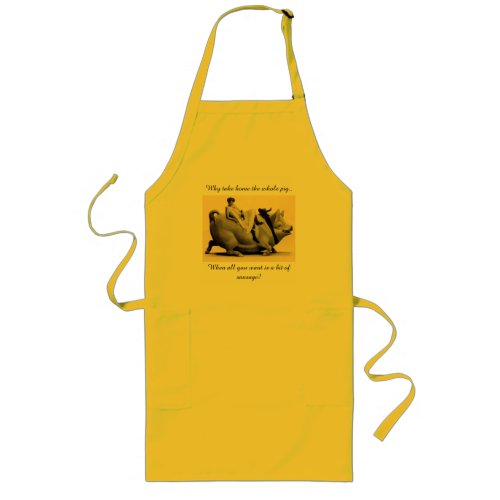 Apron Fun Lady  Vintage Saying why buy the pig