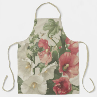 Apron - Garden Flowers Apron for Women - Hollyhock
