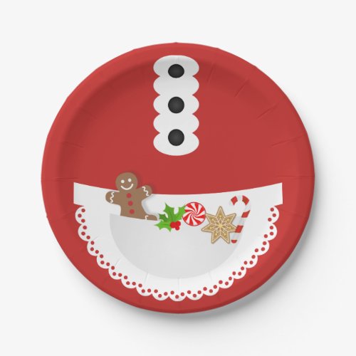 Apron gingerbread holiday cookie exchange party paper plates