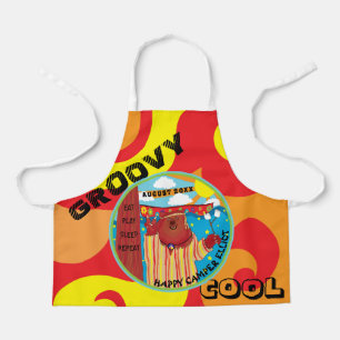 Apron Groovy Camp Happy Bear All Over Print