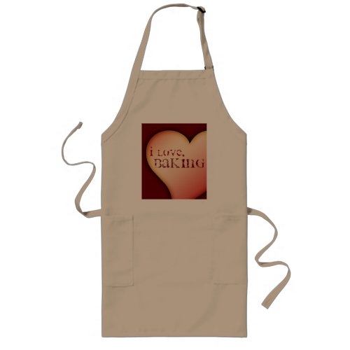 Apron Heart I Love Baking Customizable By You