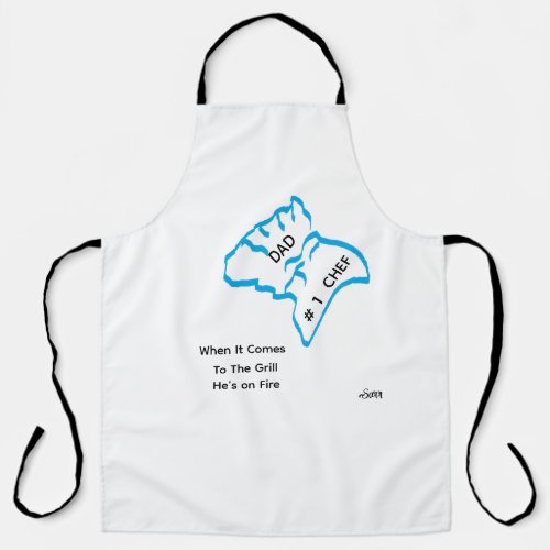 Apron : He's On Fire Grill