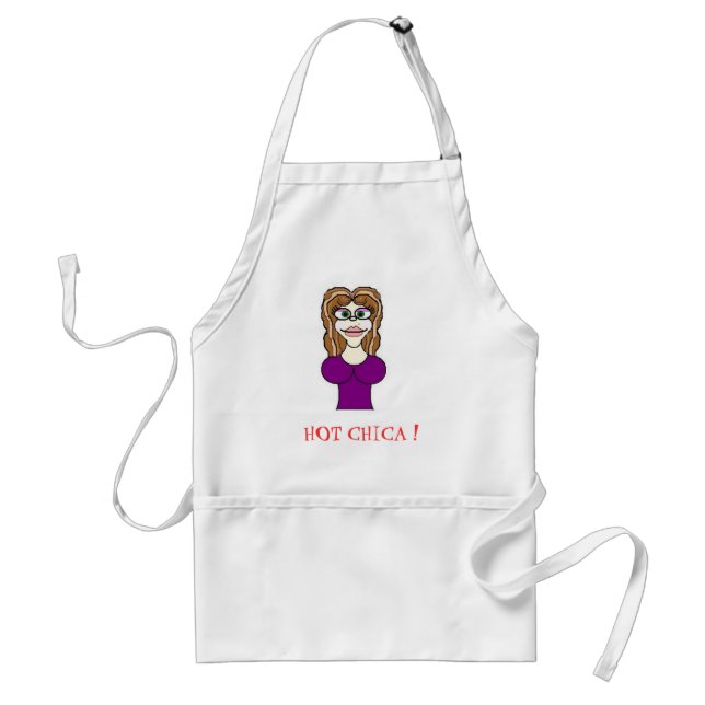 Apron, HOT CHICA ! Adult Apron (Front)