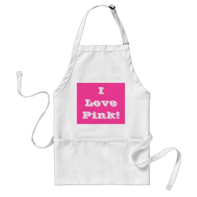 Apron I Love Pink (Front)