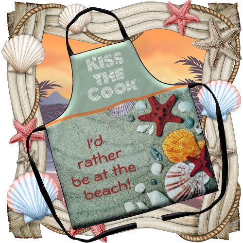 APRON _ Id Rather Be At The Beach _ Gray Sand