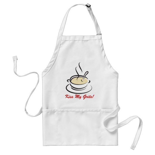 Apron--Kiss My Grits! Adult Apron (Front)