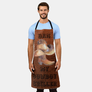 Apron Large Cowboy Hat & Boots Griller