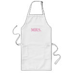 Apron-mr. And Mrs. Bride And Groom Long Apron at Zazzle