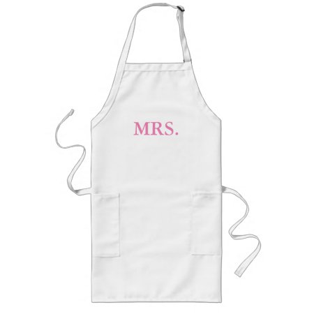 Apron-mr. And Mrs. Bride And Groom Long Apron