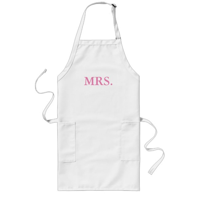 APRON-MR. AND MRS. BRIDE AND GROOM LONG APRON (Front)