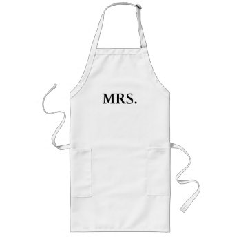 Apron-mr. And Mrs. Bride And Groom Long Apron by CREATIVEWEDDING at Zazzle