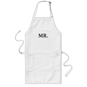 APRON-MR. AND MRS. BRIDE AND GROOM LONG APRON