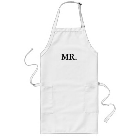 Apron-mr. And Mrs. Bride And Groom Long Apron