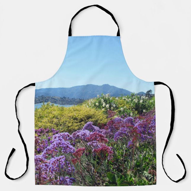Apron Mt Tamalpais Purple Flowers (Front)