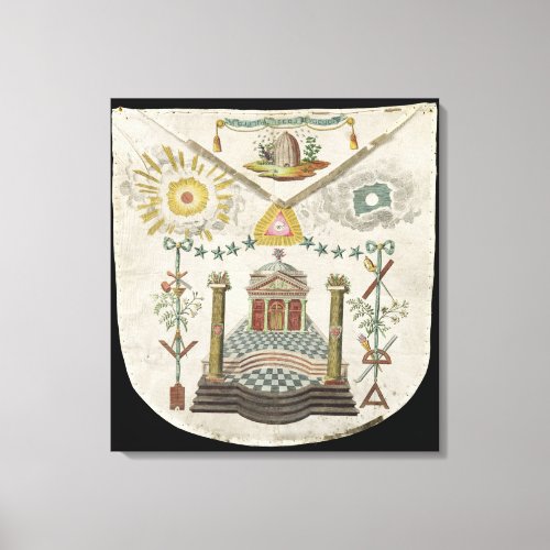 Apron of a Master of Saint_Julien Lodge in Canvas Print
