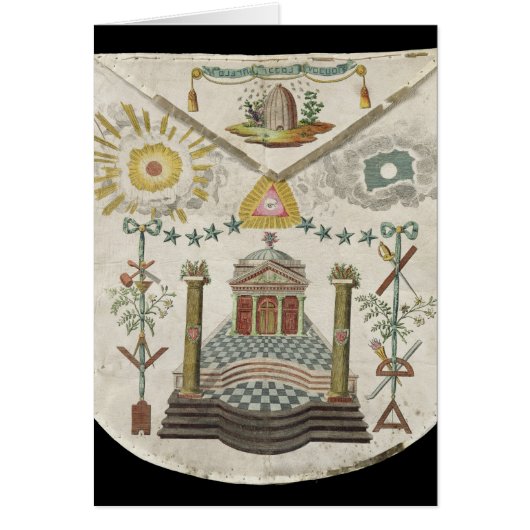 Apron of a Master of Saint-Julien Lodge in Cards (Front)