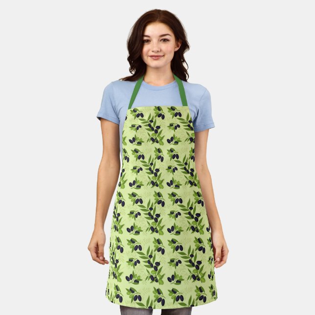 Apron-Olives Apron (Worn)
