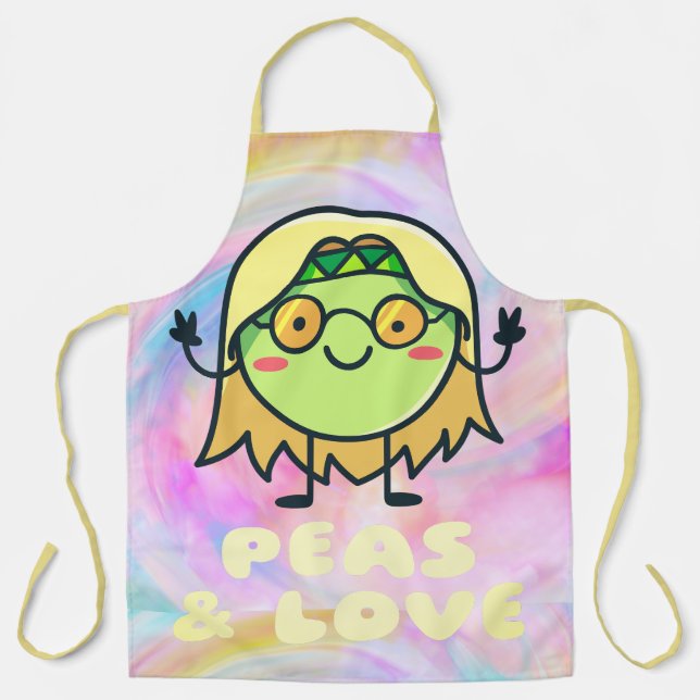 Apron Peas & Love Tie Dye (Front)