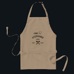 Apron | Personalized Chef Papa Best Ever Design<br><div class="desc">Crown the 'Best Chef Papa Ever' with this personalized apron! Featuring a fun,  retro-style design that can be customized with a name (like 'Stephanie') and title ('Chef',  'Papa'),  this apron makes a fantastic gift. Perfect for cooking,  grilling,  or baking,  it celebrates the best cook in your life.</div>