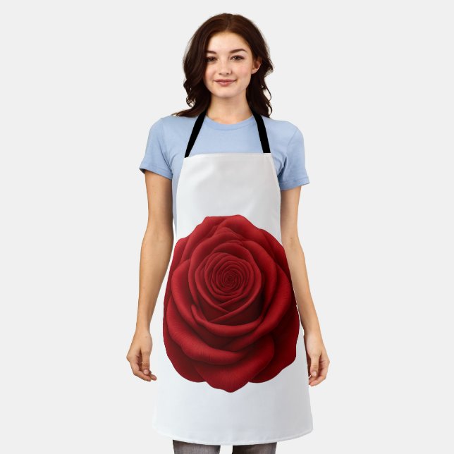 Apron - Red Rose Flower (Worn)