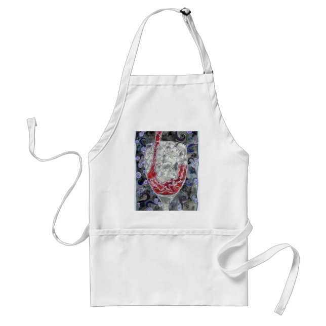 Apron: Red Wine Adult Apron (Front)
