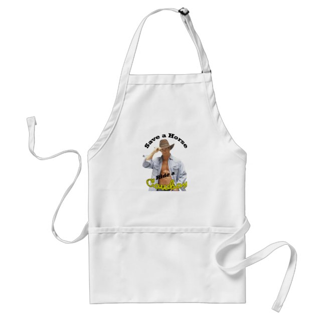 Apron: Save a Horse Ride a Cowboy Adult Apron (Front)