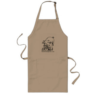 Apron. Sheila my Big Fat Pig Long Apron