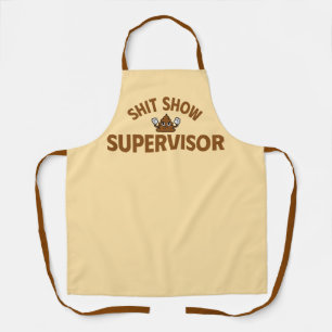 Apron Shhh Show Supervisor Funny Cooking