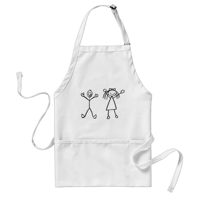 Apron/Stick Figure Adult Apron (Front)