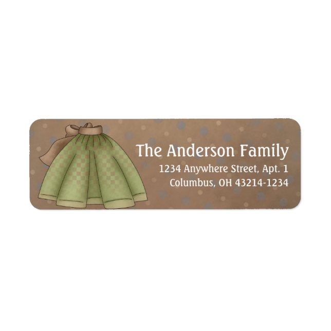 Apron Strings Apron d5 Cooking Address Labels (Front)