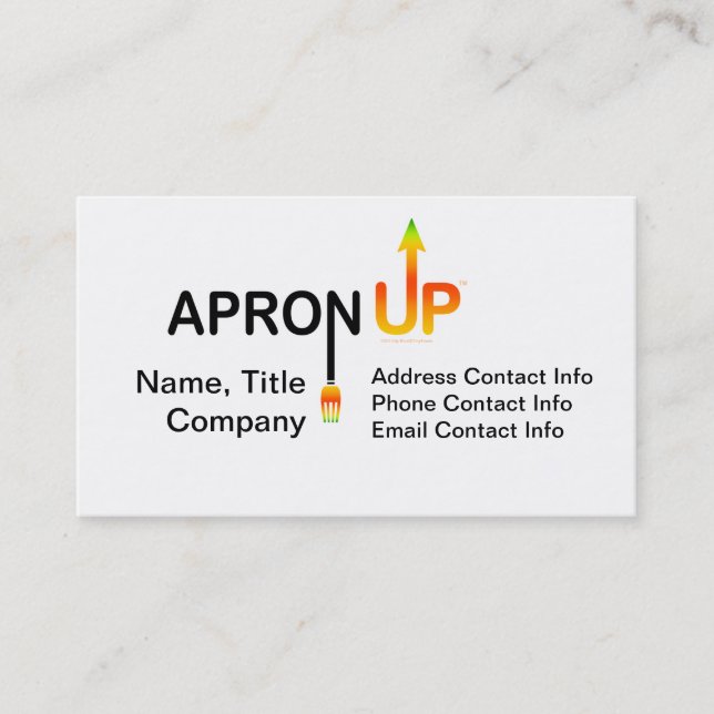 APRON UP! BUSINESS CARD (Front)