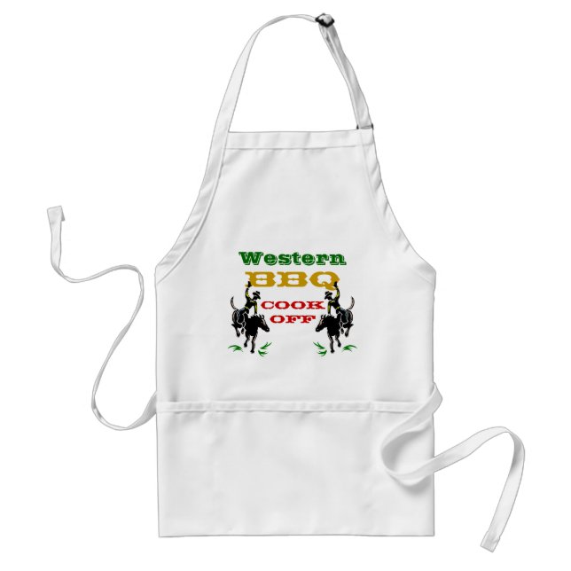 Apron Western BBQ Cook Off Promotion Gift Cowboys (Front)