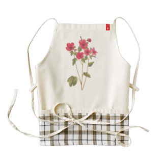 Apron with a flower vintage illustration