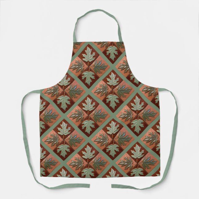 Apron with all over Maple leaf print (Front)