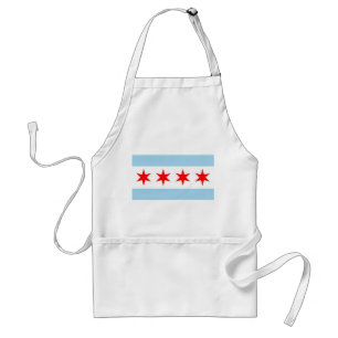 Apron with Flag of Chicago, Illinois State, U.S.A.