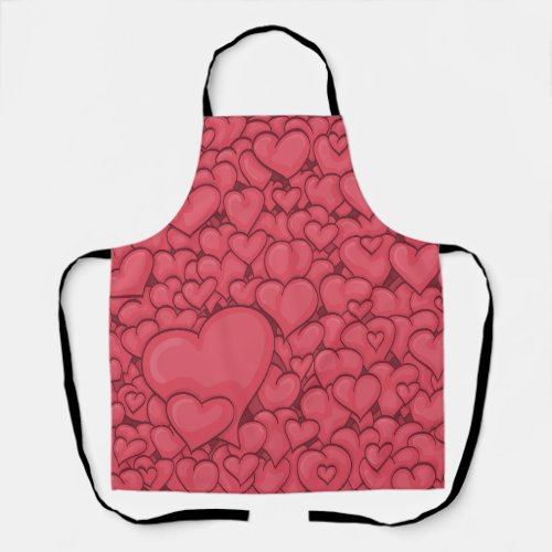 Apron with hearts for creating a romantic mood