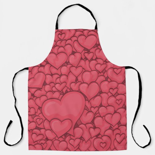 Apron with hearts for creating a romantic mood