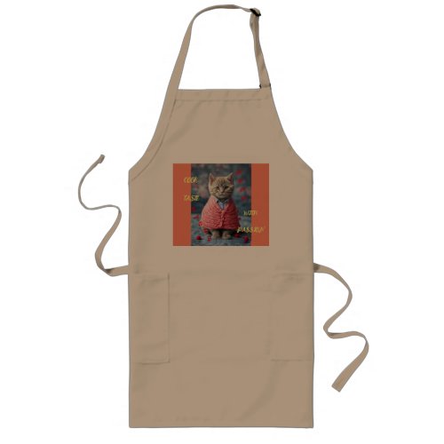 Apron with kitty image