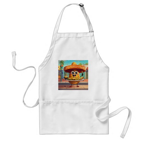 Apron with mexican_themed potato character