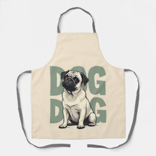 Apron with Pug