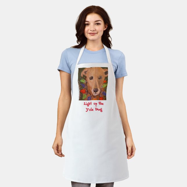 Apron with the Holi-dog spirit! Great Gift! (Worn)