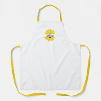 Apron with yellow straps