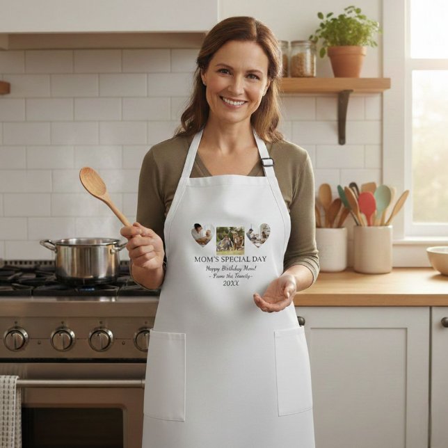 Aprons Birthday Photo Collage, Modern Mother Gift  (Creator Uploaded)